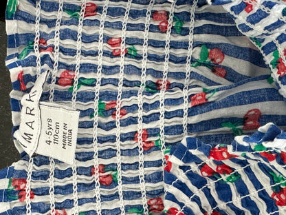 Sommerkleid gestreift mit Kirschen Gr. 110