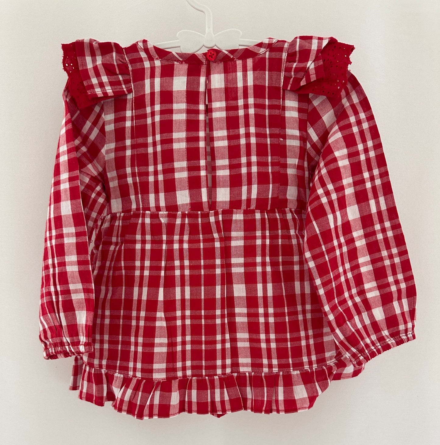 Kleid rot-weiss kariert