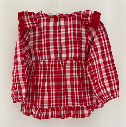 Kleid rot-weiss kariert