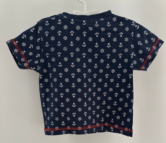 T-Shirt mit roten Details Gr. 74