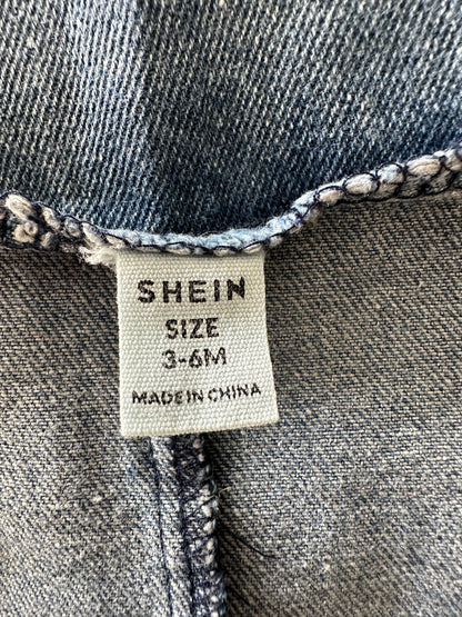 Jeans Latzhose mit Teddy