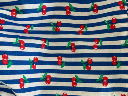 Sommerkleid gestreift mit Kirschen Gr. 110