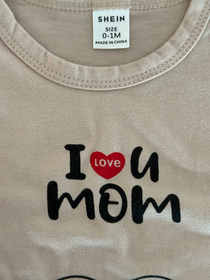 Strampler mit Knöpfen Gr. 56