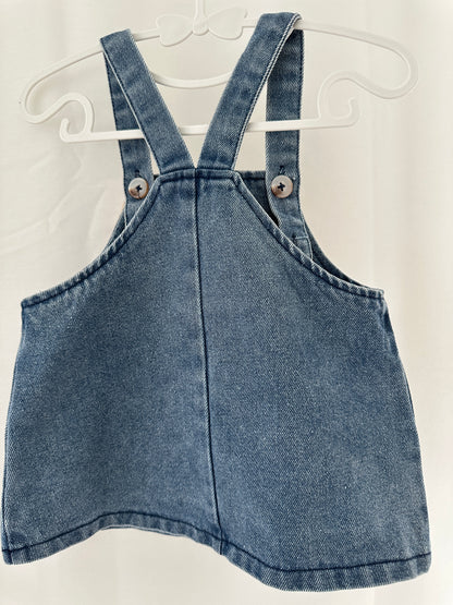 Jeans Latzhose mit Teddy