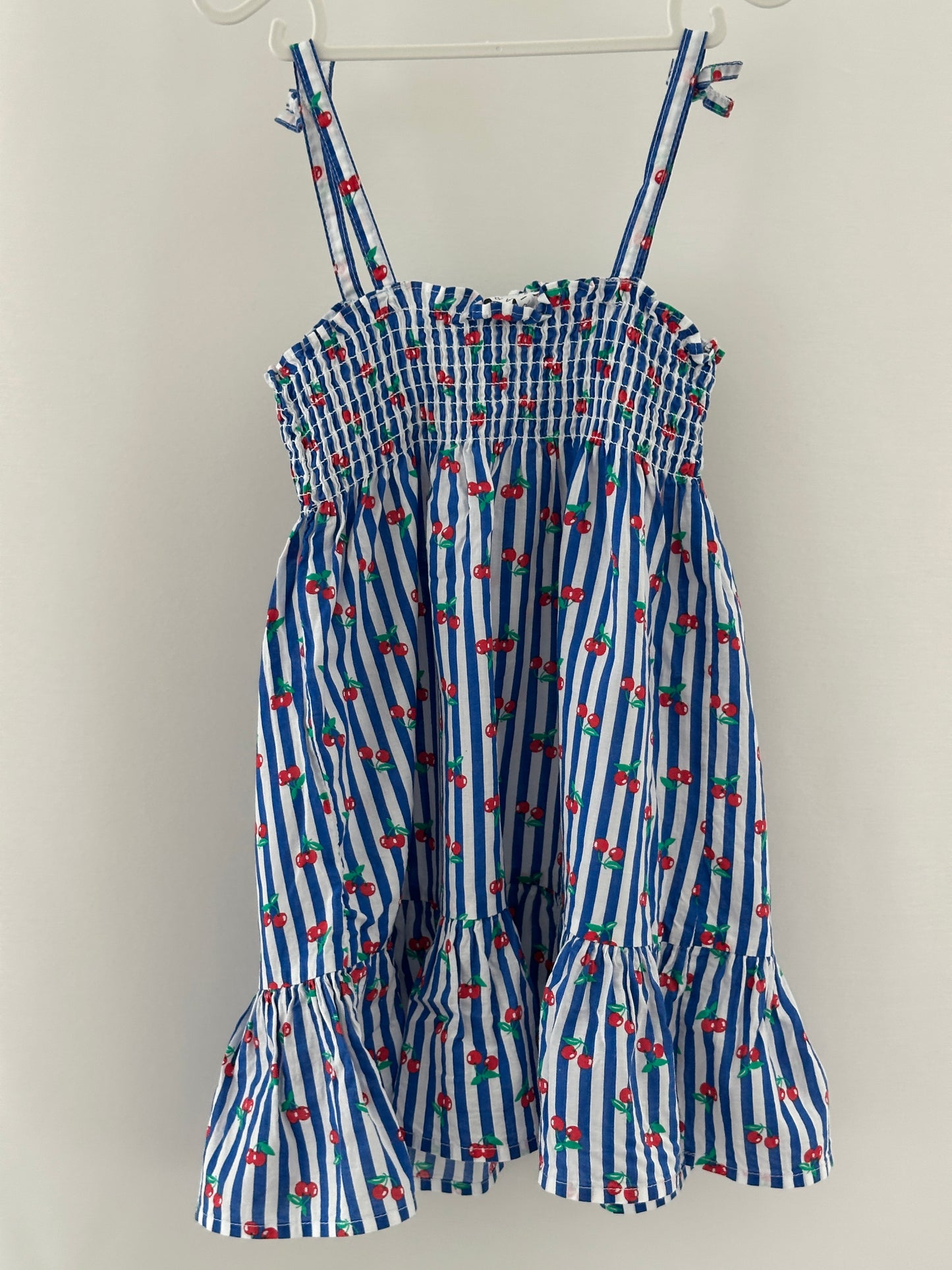 Sommerkleid gestreift mit Kirschen Gr. 110