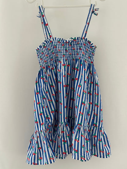 Sommerkleid gestreift mit Kirschen Gr. 110