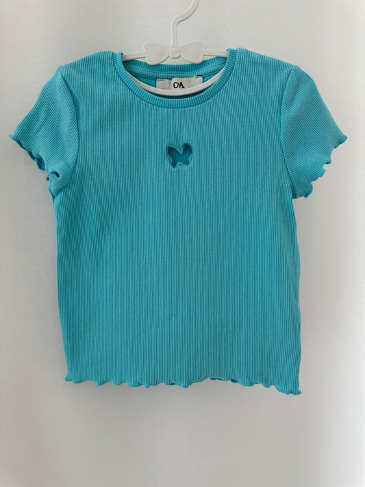 T-Shirt mit Schmetterling Gr. 110