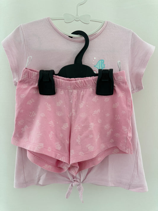 T-Shirt & Hose Set in Pink Gr. 104