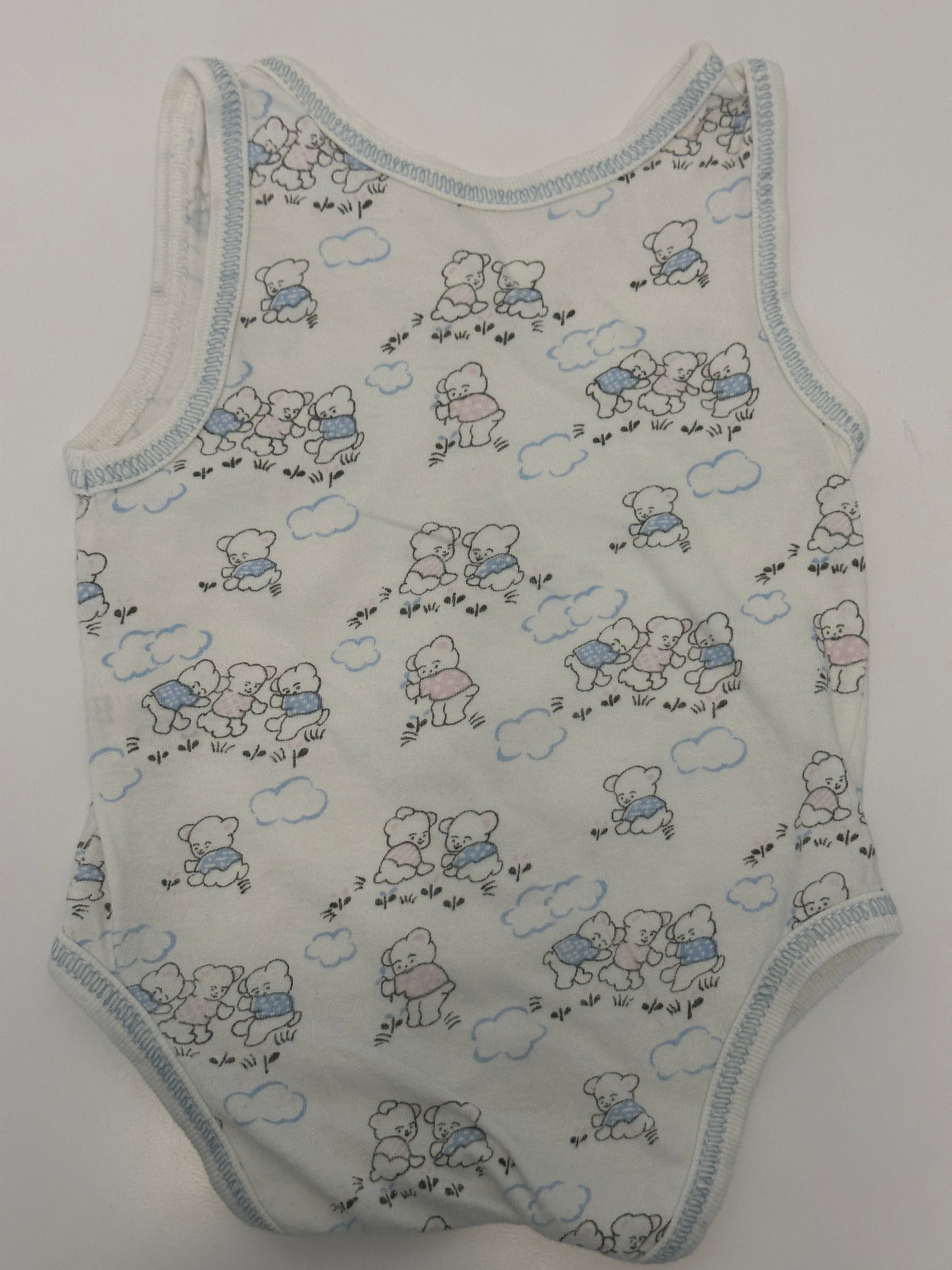 Ärmelloser Babybody mit Wolken- & Bärenmotiv Gr. 68