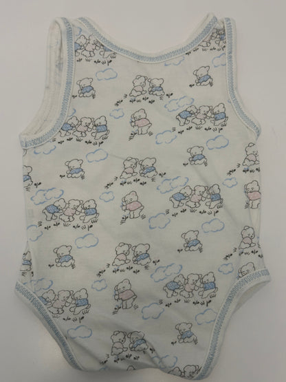 Ärmelloser Babybody mit Wolken- & Bärenmotiv Gr. 68