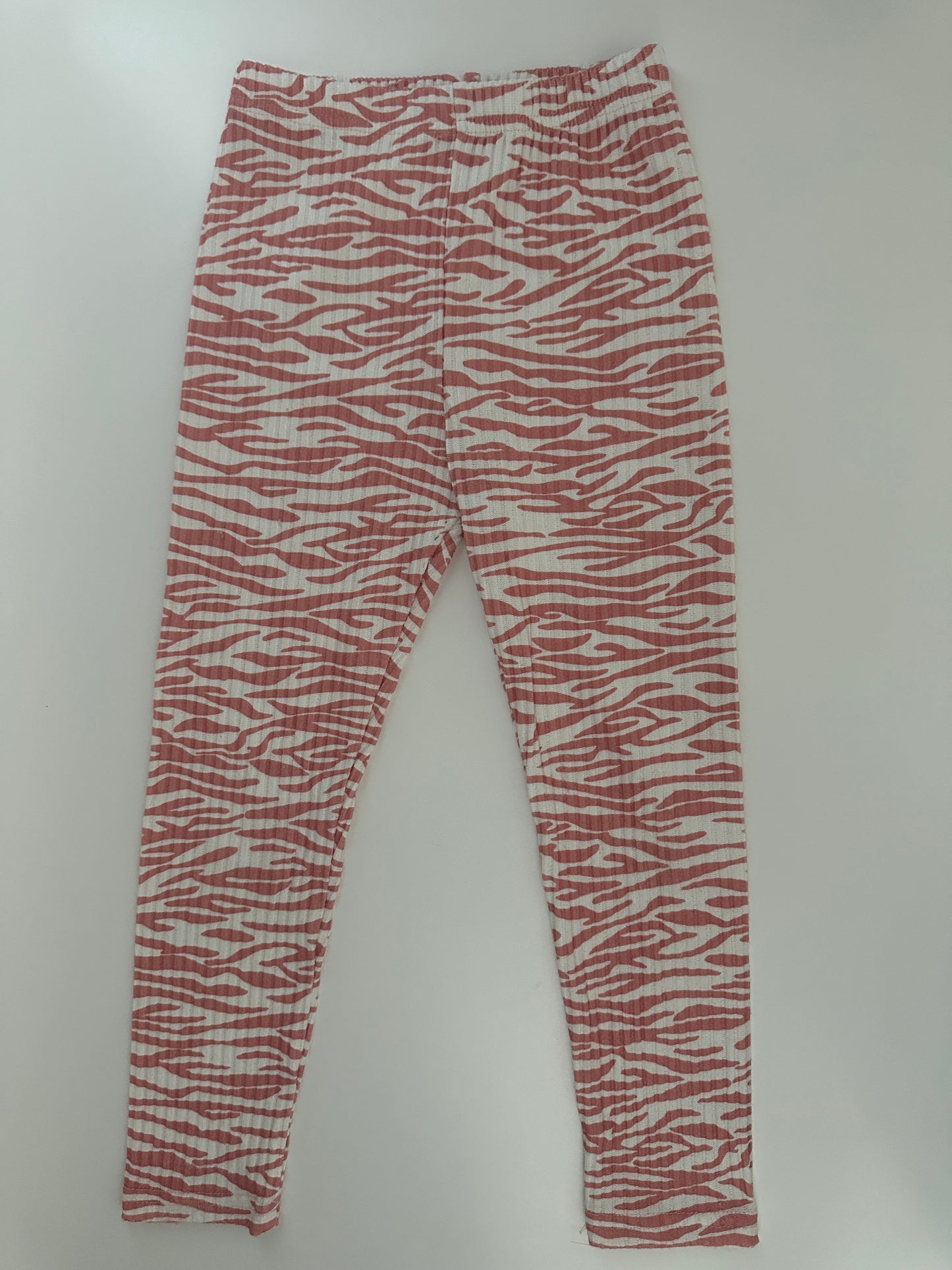 Mädchen Leggings Rosa Weiss Gr. 122/128 – Zebra Muster