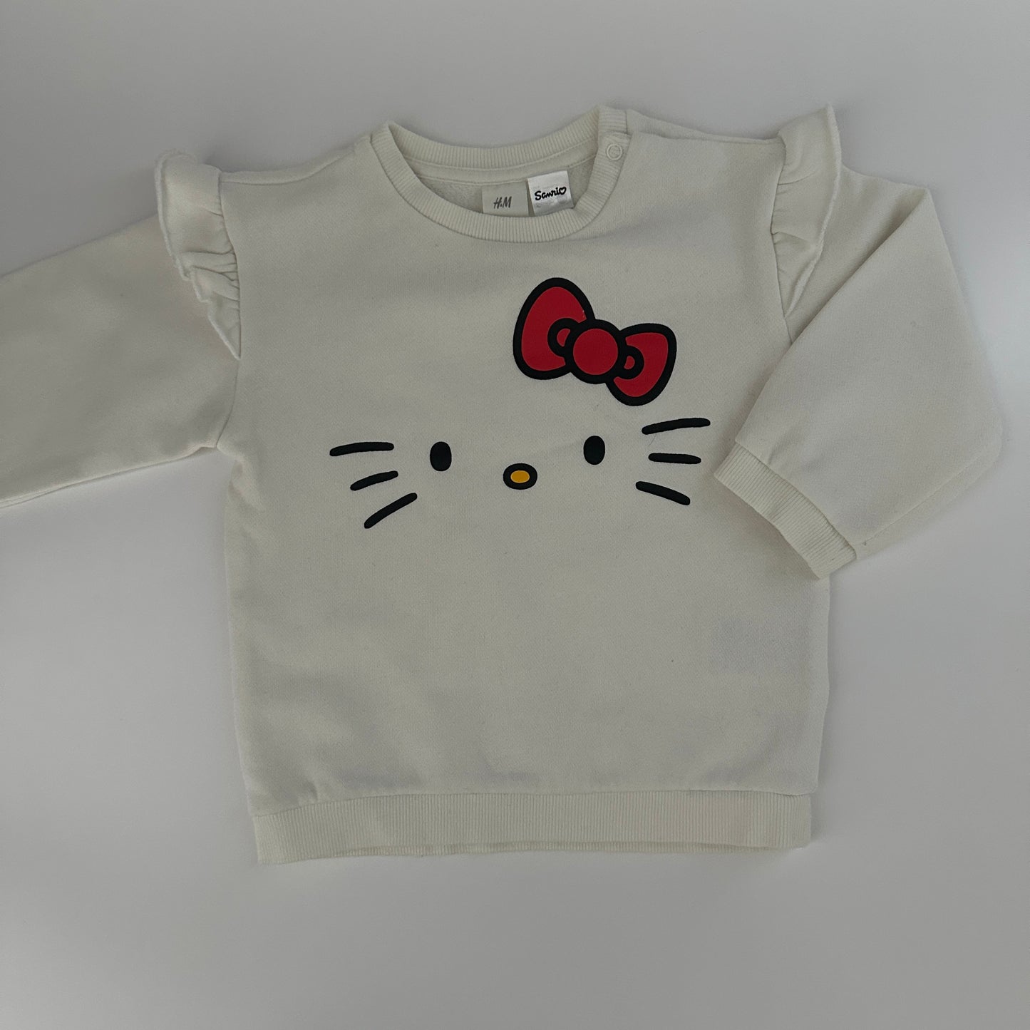 H&M x Hello Kitty Sweatshirt Cremeweiss Gr. 86