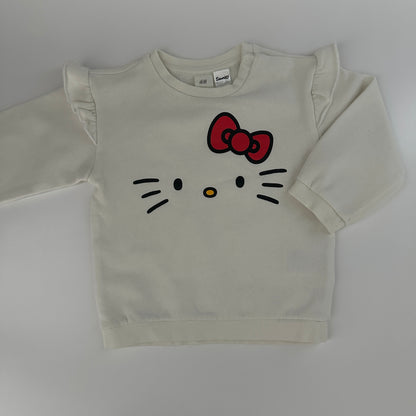 H&M x Hello Kitty Sweatshirt Cremeweiss Gr. 86