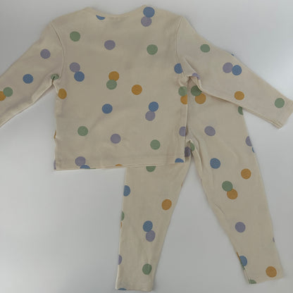Lily & Dan 2-teiliges Set Punkte Creme Gr. 86/92