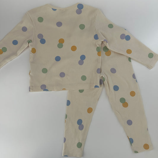 Lily & Dan 2-teiliges Set Punkte Creme Gr. 86/92