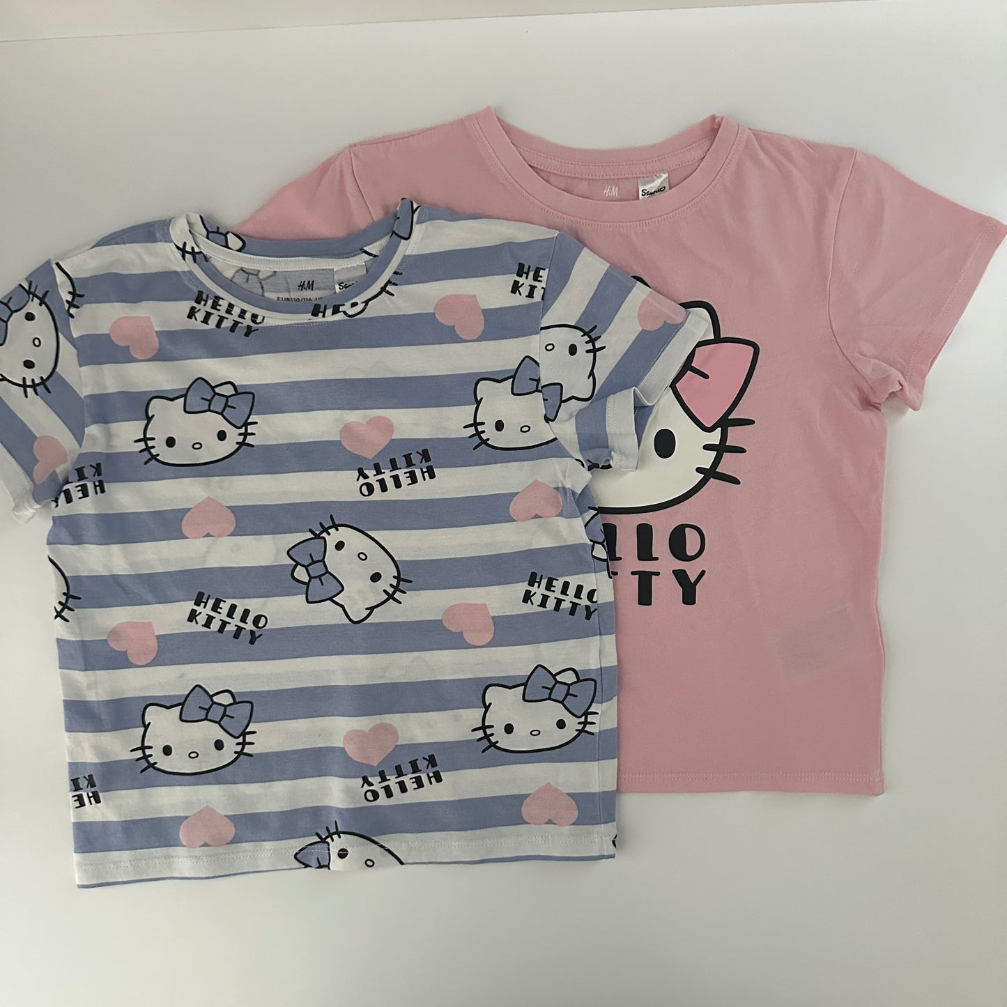 H&M Hello Kitty T-Shirt Set Rosa/Lila Gr. 110/116