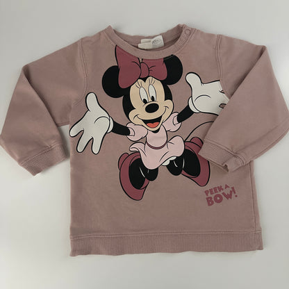 H&M Minnie Mouse Pullover Altrosa Gr. 86
