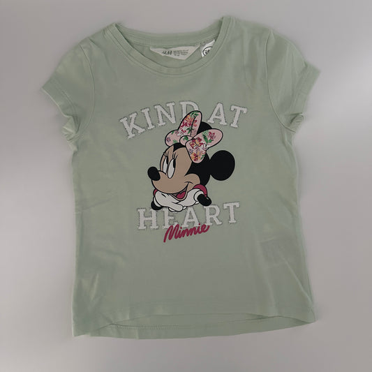 H&M Minnie Mouse T-Shirt Mintgrün Gr. 98/104