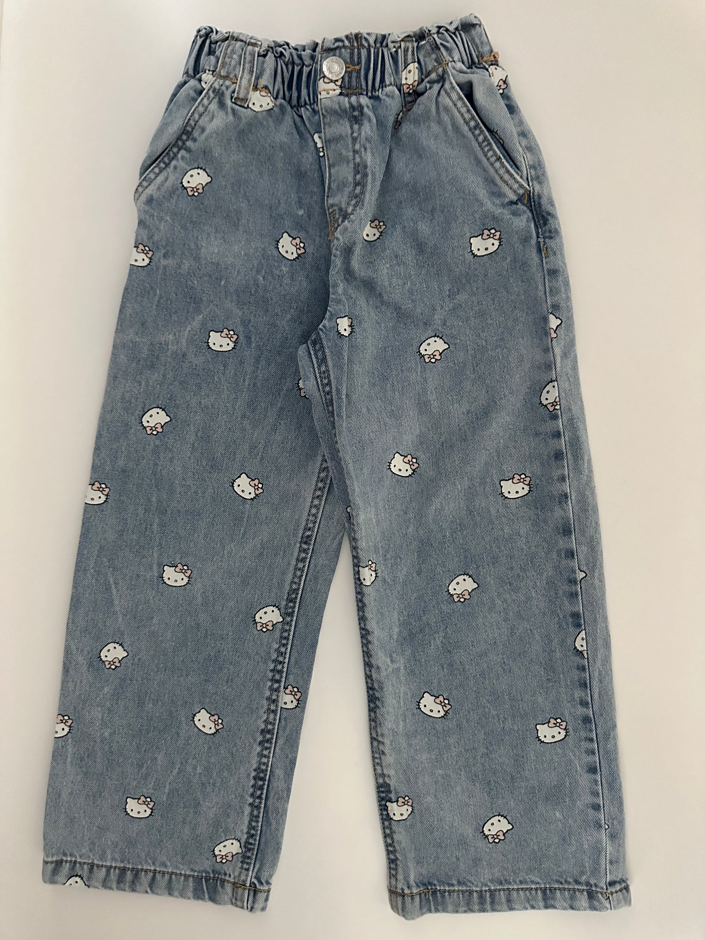 H&M Hello Kitty Wide Leg Jeans Gr. 116