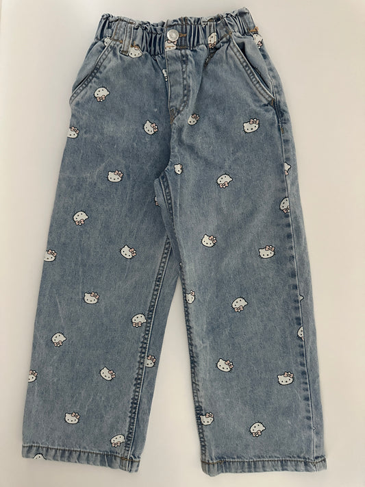 H&M Hello Kitty Wide Leg Jeans Gr. 116