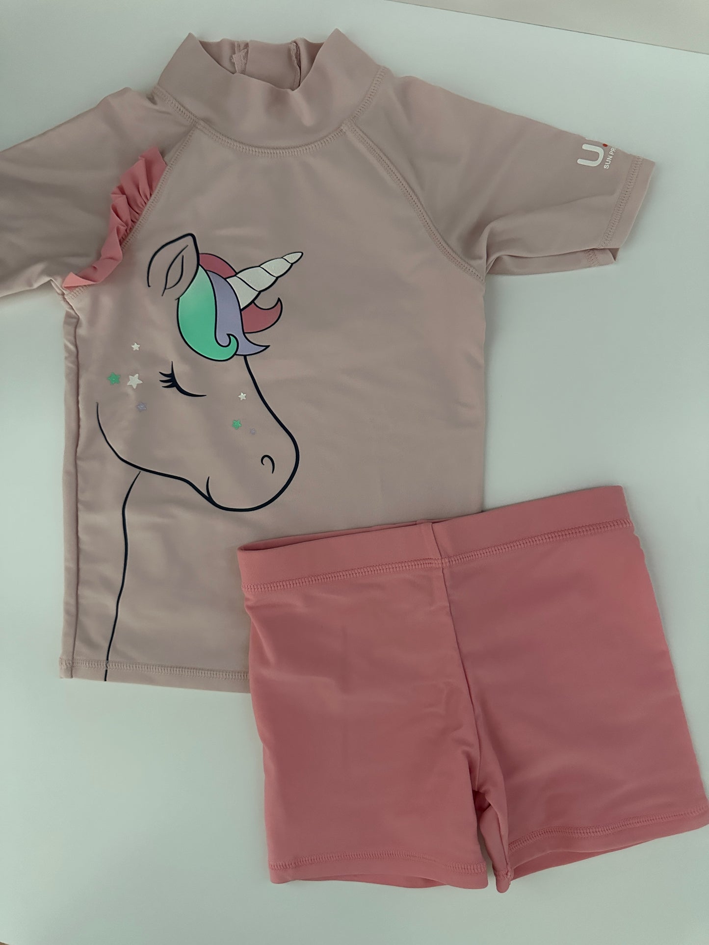 UV-Badeanzug Set Einhorn Rosa Gr. 98
