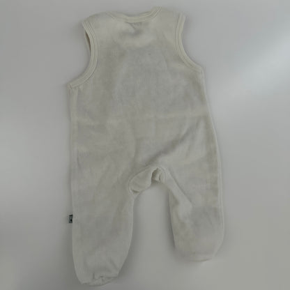 Jodler Baby-Strampler Gr. 56 Creme mit Zebra-Motiv