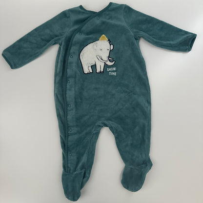 C&A Newborn Baby Schlafanzug Gr. 68 Grün mit Eisbär