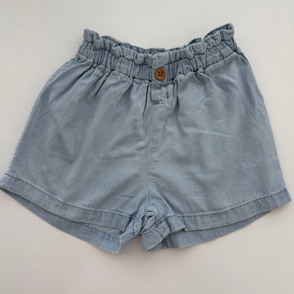 H&M Chambray Shorts Hellblau Gr. 92