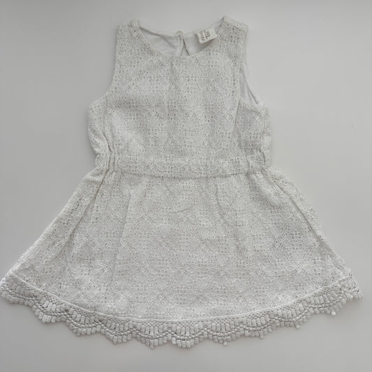 H&M Baby Spitzenkleid Weiss Gr. 80