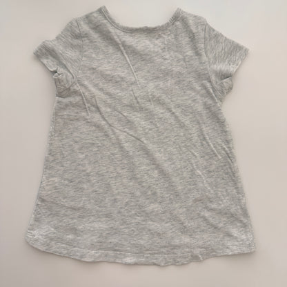 H&M Mädchen T-Shirt mit Schleifen Grau Gr. 80