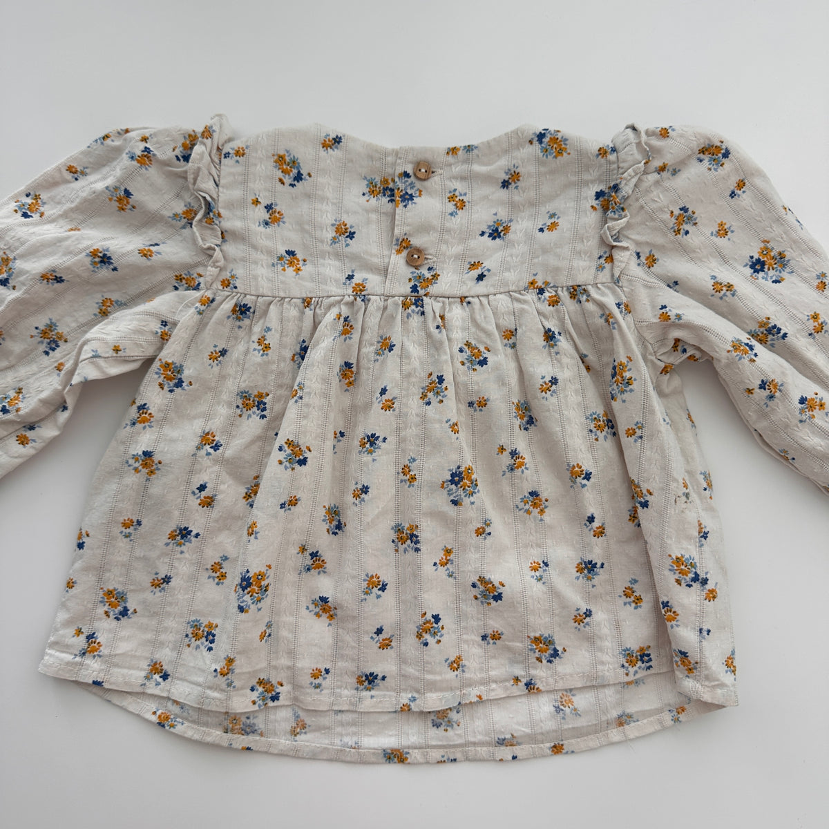 Zara Baby Bluse mit Blumenprint & Rüschen Gr. 80