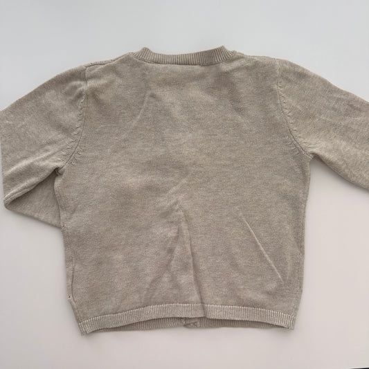 Lupilu Strickjacke mit Sternenmuster Beige Gr. 74/80