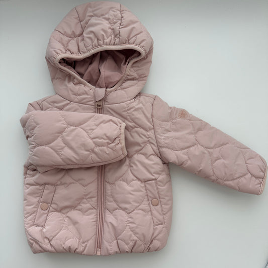 Little & Loved Baby Steppjacke Rosa mit Herzsteppung Grösse 74