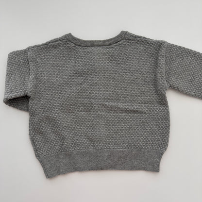 H&M Baby Strickjacke Grau mit Strukturmuster – Grösse 68