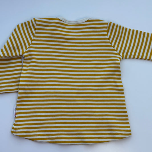 Langarmshirt Bornino gestreift | Gelb-Weiss | Gr. 62/68