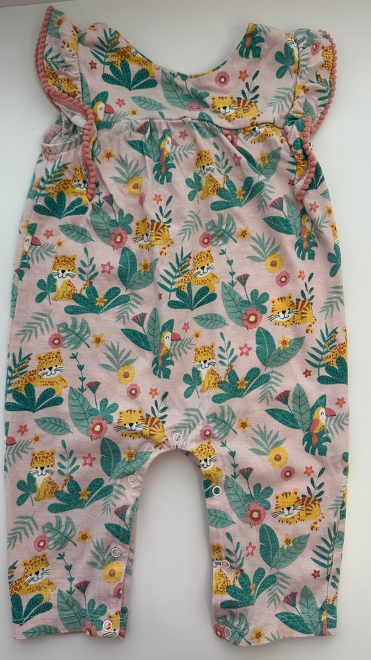 Bio-Baumwoll Jumpsuit mit Tiermotiv | Gr. 68