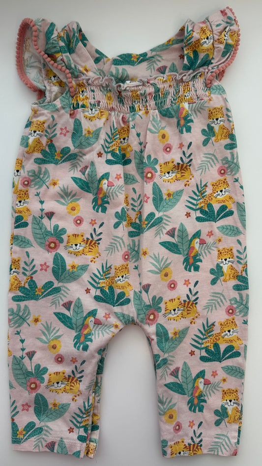 Bio-Baumwoll Jumpsuit mit Tiermotiv | Gr. 68