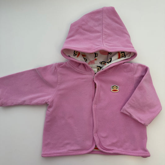Kapuzenjacke mit Paul Frank Affe – Rosa | Gr. 62