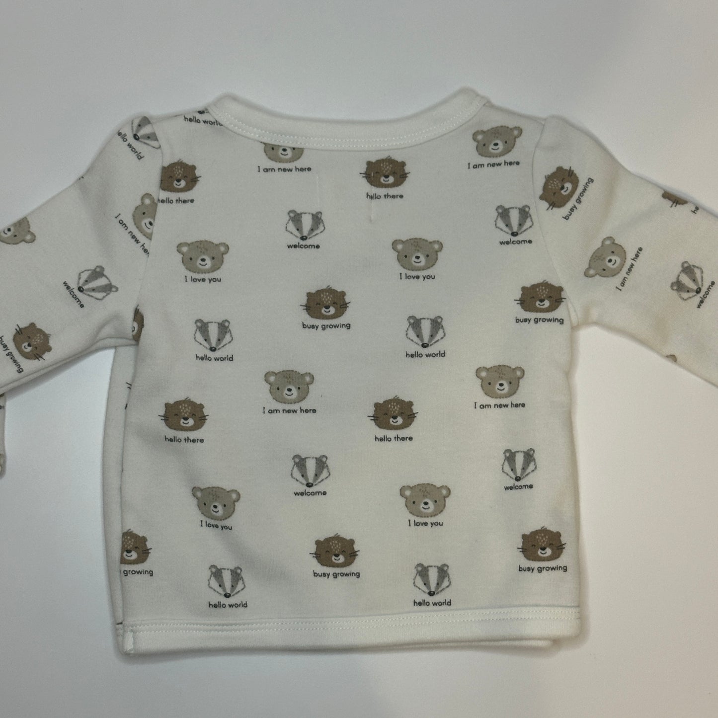 Baby Wickelshirt mit Tiermotiv Gr. 62