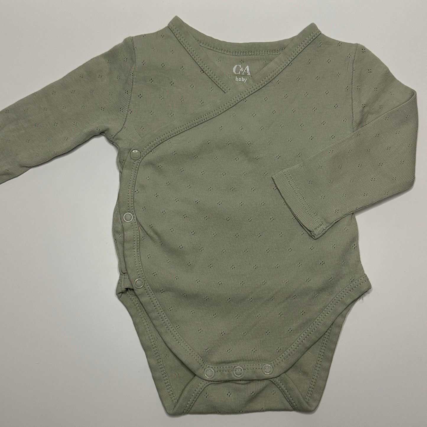 Baby Wickelbody in Grün Gr. 62