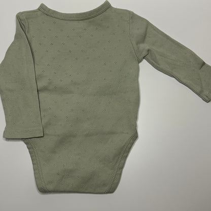 Baby Wickelbody in Grün Gr. 62