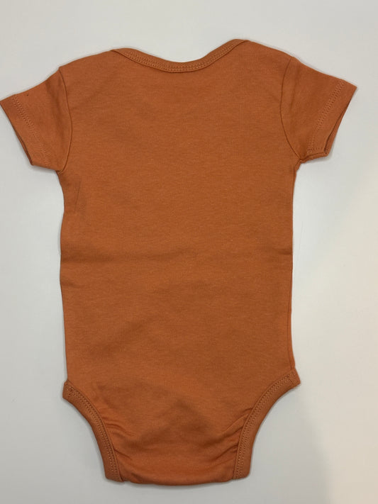 Kurzarmbody Unifarben Rostbraun Gr. 68