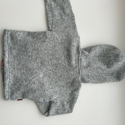 Trollkids Fleecejacke mit Kapuze – Grau/Rosa | Gr. 92