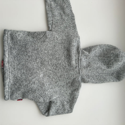 Trollkids Fleecejacke mit Kapuze – Grau/Rosa | Gr. 92