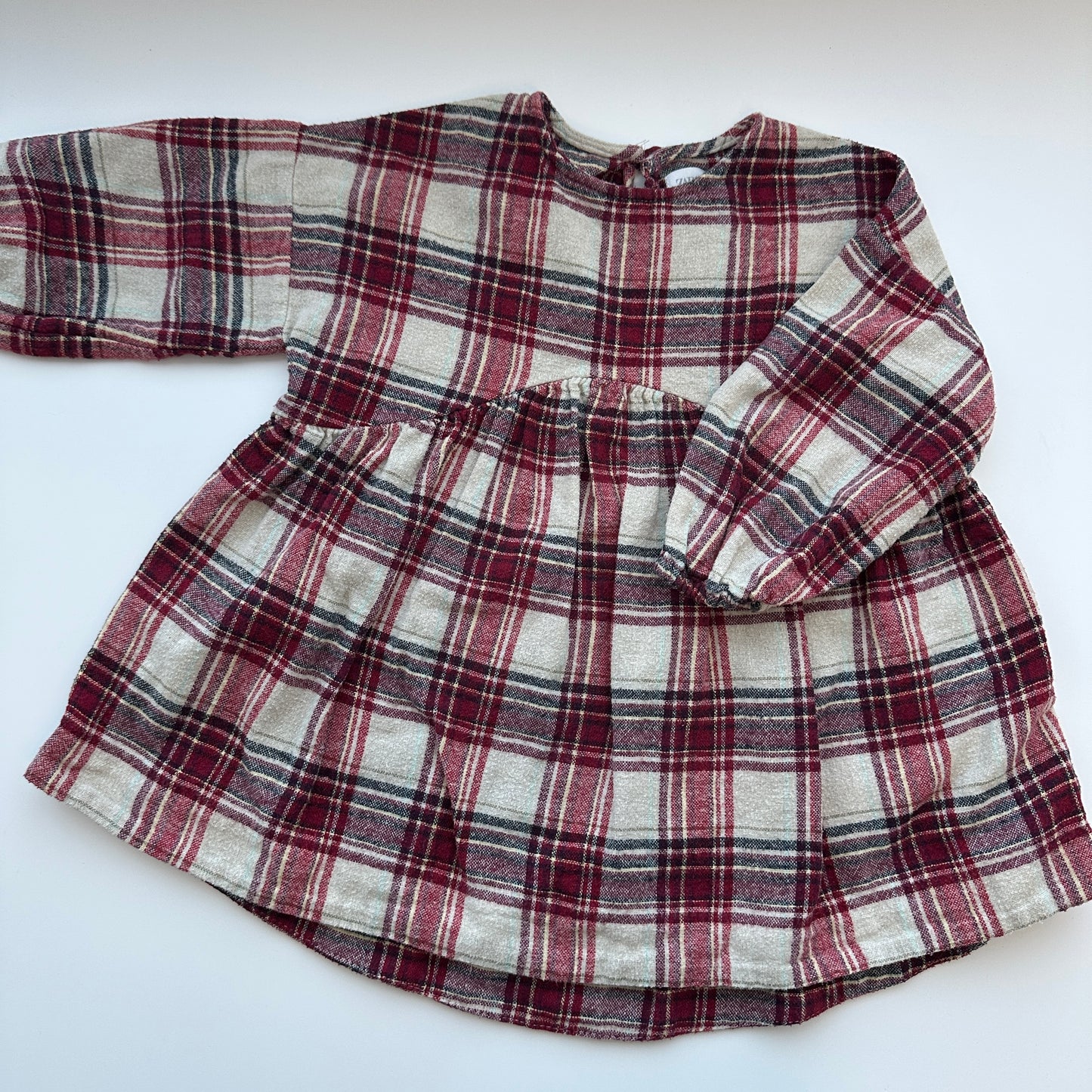 ZARA kariertes Kleid mit Langarm – Grösse 98