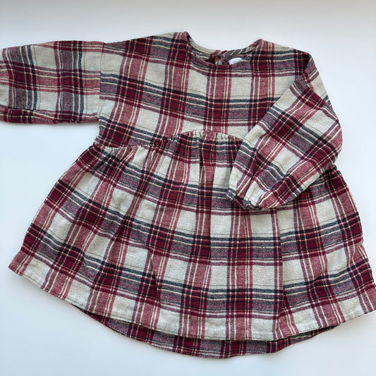 ZARA kariertes Kleid mit Langarm – Grösse 98