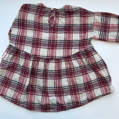 ZARA kariertes Kleid mit Langarm – Grösse 98