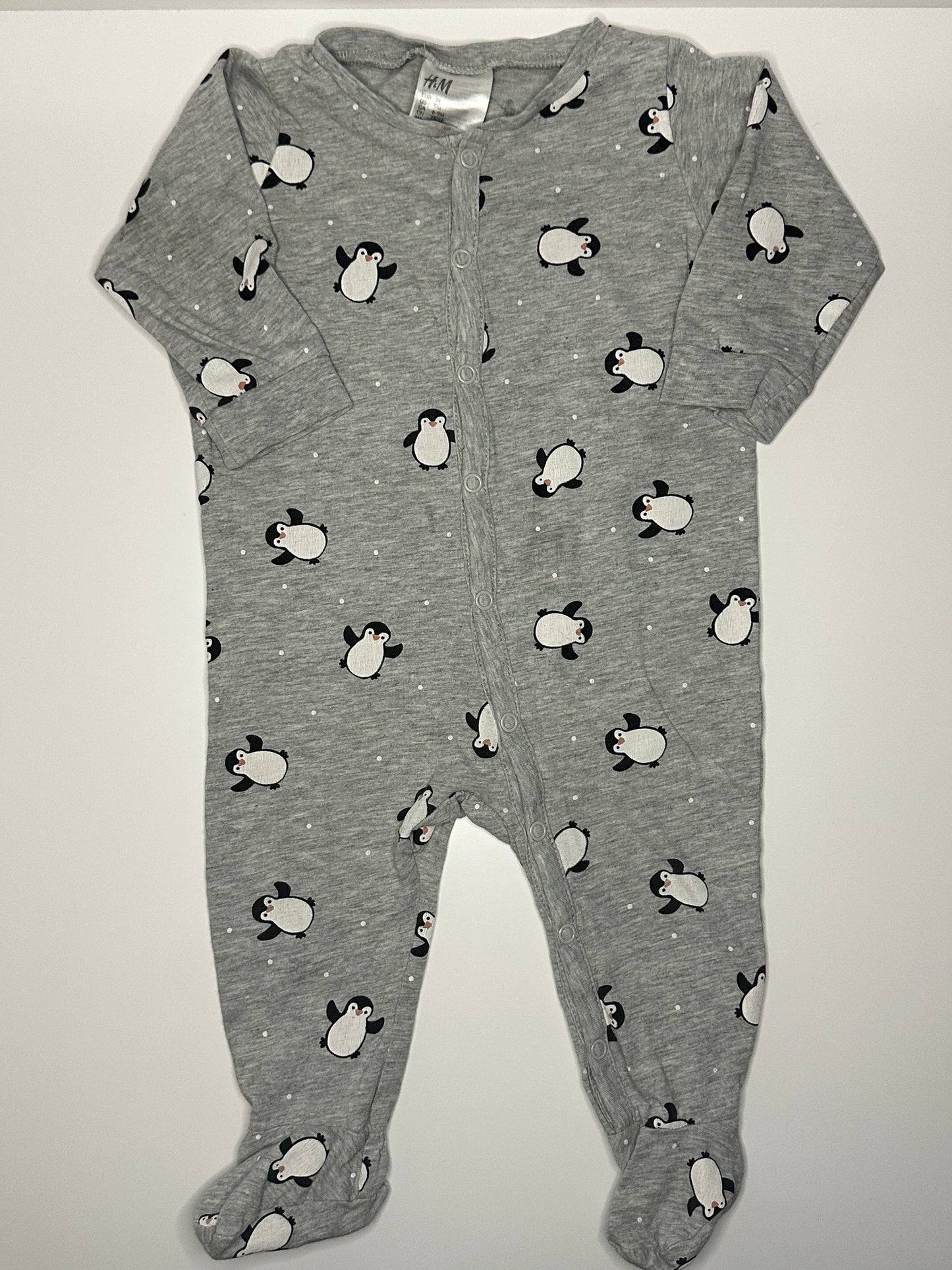 Babystrampler mit Pinguinmotiv Gr. 62