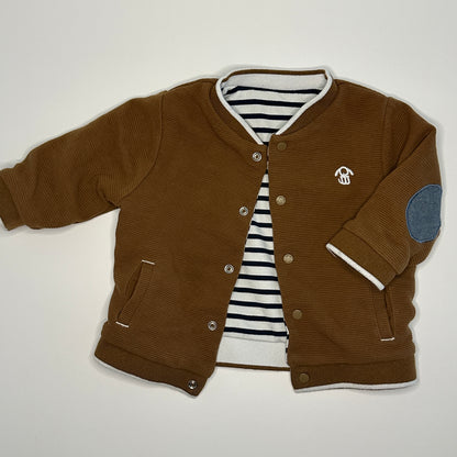 Wendejacke mit Streifenfutter Gr. 68