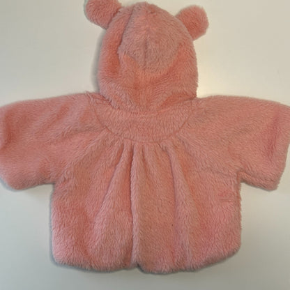Kuschelige Babyjacke mit Öhrchen Altrosa Gr. 62/68